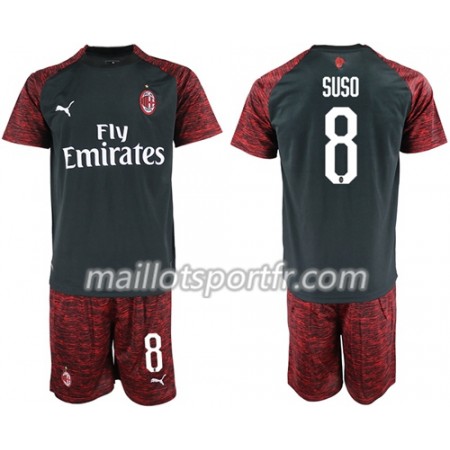 Maillot de Foot AC Milan Suso 8 Enfant Troisieme 2018/19